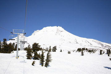 Ski lift on Mt. Hood