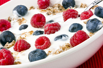 Healthy Yogurt Muesli And Fruit Breakfast