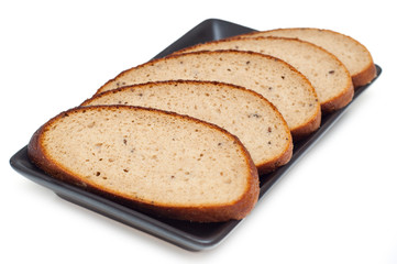 sliced bread isolated on white