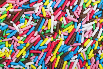 Fototapeta na wymiar Sugar Sprinkles - Codette Colorate per Dolci
