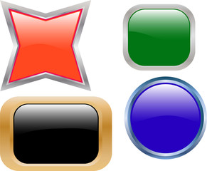 collection of cool buttons - vector