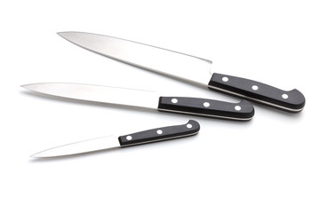 Three kitchen knives