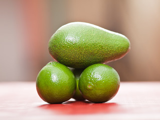Limes and avocado