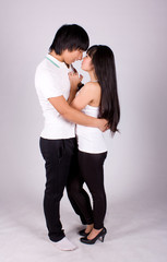 Beautiful asian loving couple