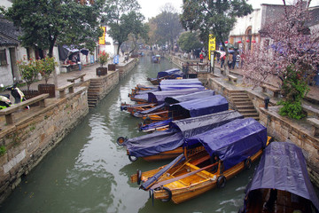 Fototapeta na wymiar Water village in China