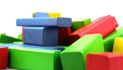 Wooden building blocks