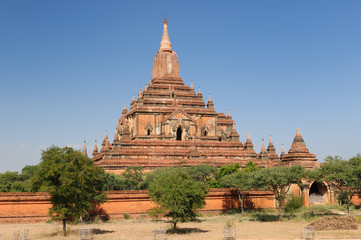 Fototapeta na wymiar Myanmar (Burma), Bagan, Sulamani Pahto temple