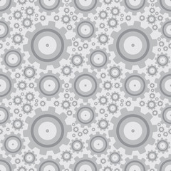 Set of gears, seamless pattern illustration