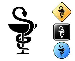 Pharmacy pictogram and signs