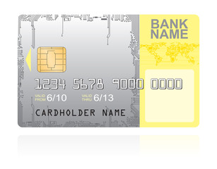 Credit Card whit Circuit Ornament