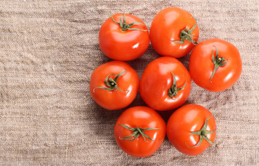 Tomato on a old textile