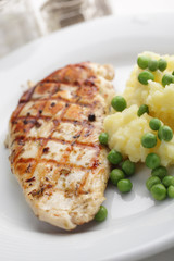 Chicken breast with mashed potato
