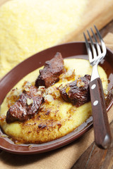 Polenta with meat
