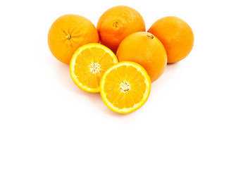 Orange studio isolated on white background