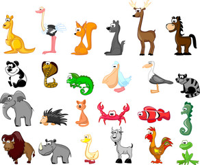 Obraz premium большой сет животных