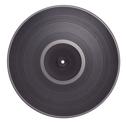 Old vinyl record isolated