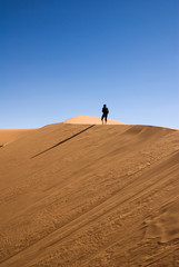 Fototapeta na wymiar turysta na pustyni