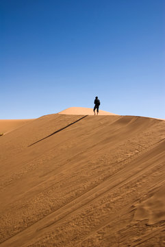 hiker on the desert