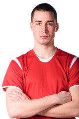 confident soccer player