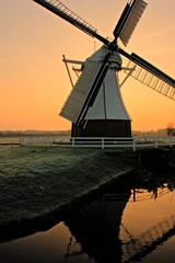 Windmill during sunrise