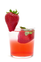 cocktail with strawberries