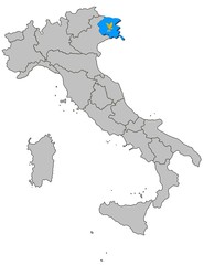 Friaul-Julisch Venetien auf Italien