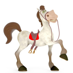 horse cartoon happy walking © DM7