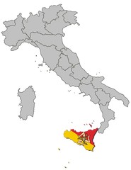 Sizilien auf Italien