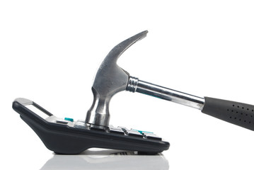 Hammer and calculator