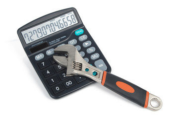 Wrench and calculator