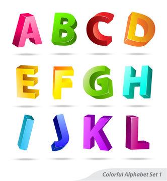 Colorful abc letter set 1