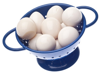 Colander with Hard Boiled Quail Eggs