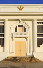 Big gate with balcony of building
