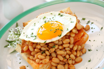 Egg On Baked Beans