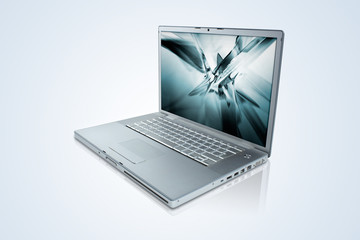 a laptop on a white background