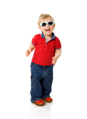 boy wearing sunglasses
