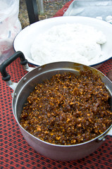 Preparation thai sweets