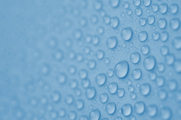 Water-drops on blue
