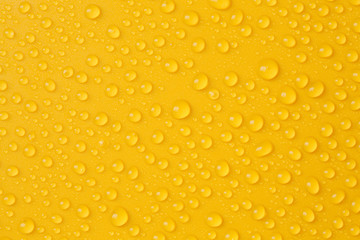 Water-drops on yellow