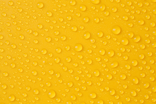 Water-drops on yellow