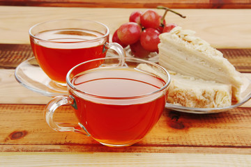 tea and cream cake