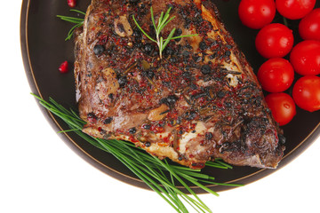 roasted ribs on plate