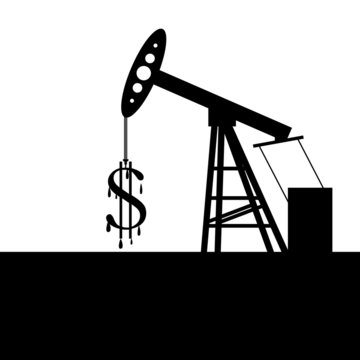 Ölpumpe mit Dollarzeichen