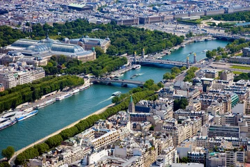 Schilderijen op glas Aerial view of Paris © Nightman1965