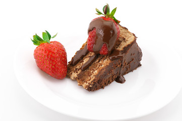 Slice of chocolate cake