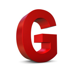 lettre G rouge