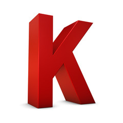 lettre K rouge