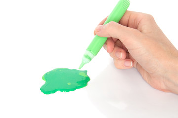 green paint