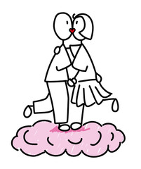 Amoureux sur un petit nuage