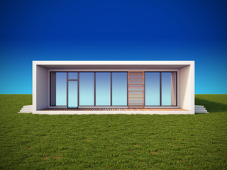 Modern house in minimalist style.